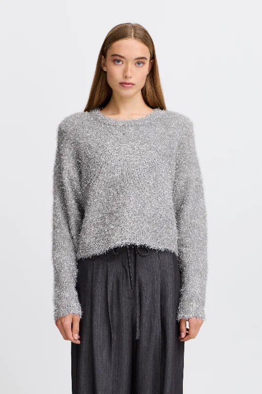 Warm Atmosphere Lizzie Metallic Jumper (Silver)