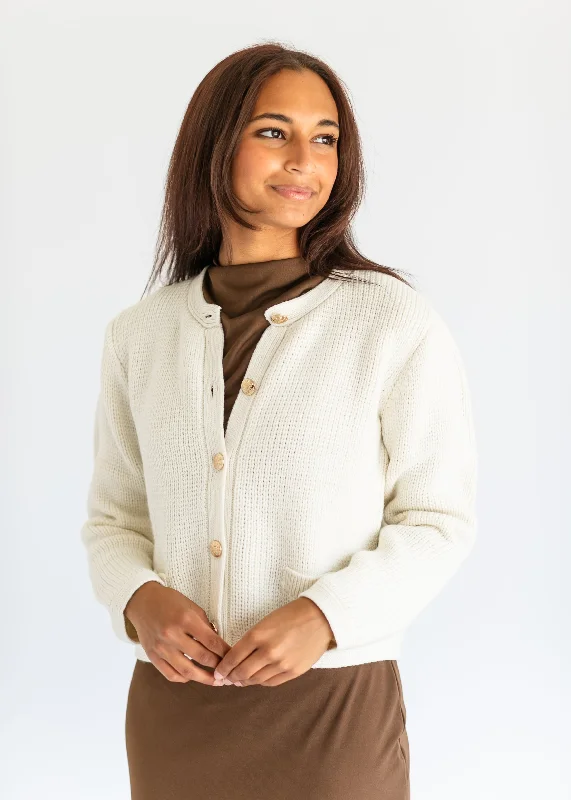 Comfortable And Versatile Steve Madden® Fantino Button Front Cardigan - FINAL SALE