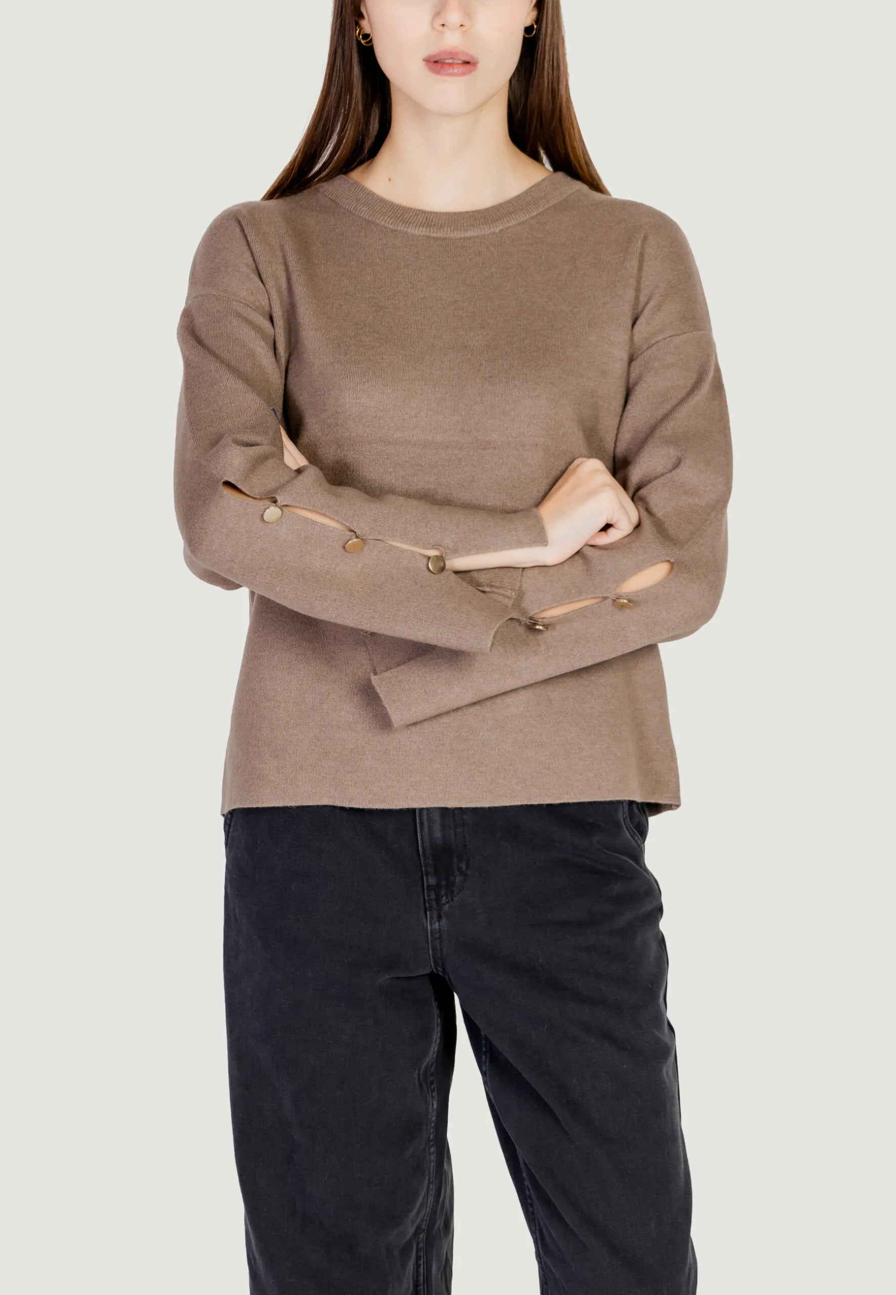 Fashionable Inner Wear Cassie Knit Top (Dark Natural Melange)