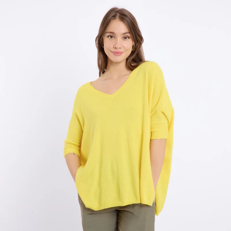 Warm Atmosphere LAURINA SHORT SLEEVED JUMPER (YELLOW)