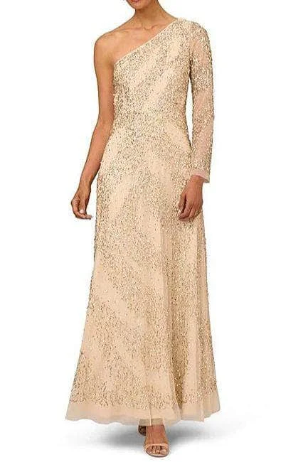 Refreshing Design Aidan Mattox MD1E208423 - Long Sleeve Beaded Evening Dress