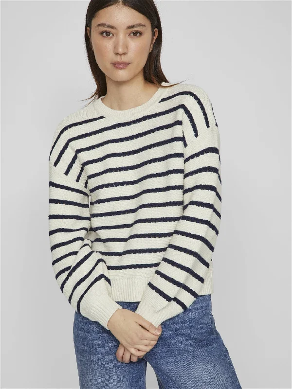 Short Design JOFFI STRIPE JUMPER (NAVY/CREAM)