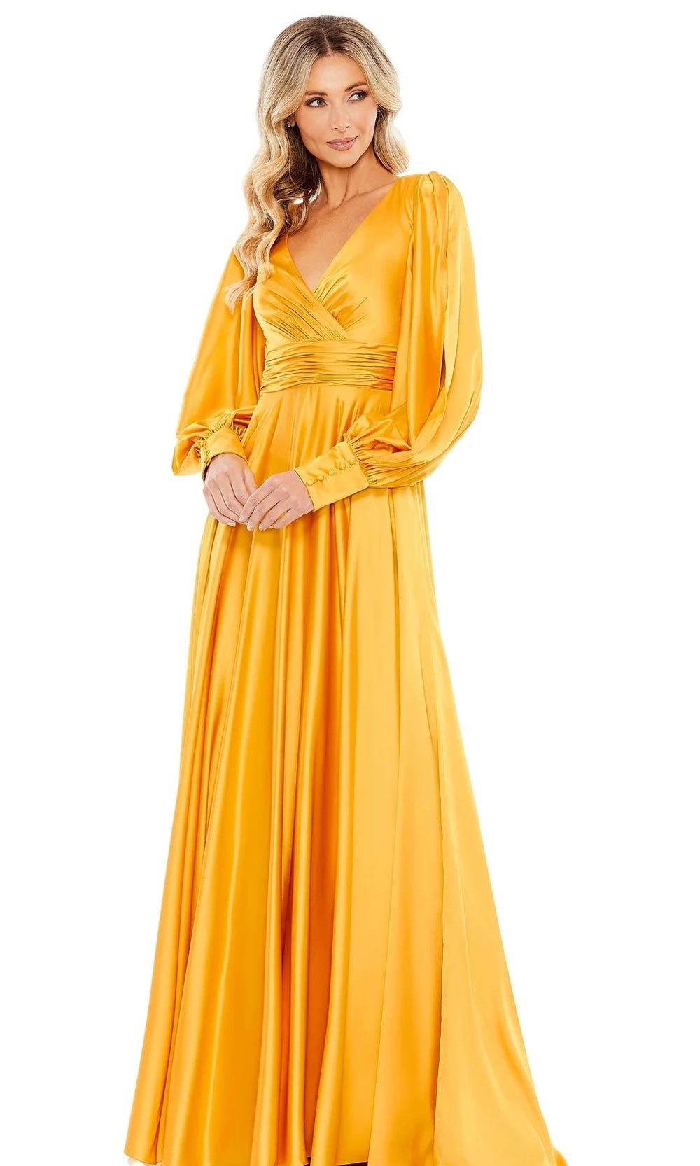 Soft And Comfortable Ieena Duggal - 67847 Bishop Sleeve Gown