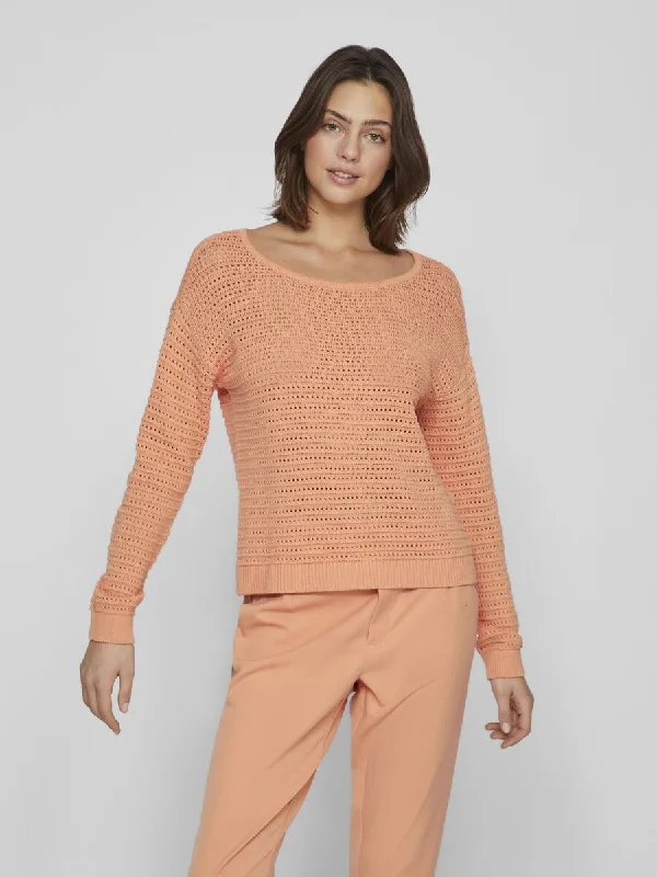 Minimal Style Bella Boatneck Jumper (Shell Coral)