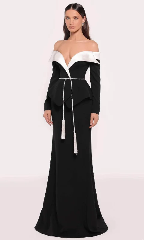 Modern City Tarik Ediz 98841 - Two-Toned Off Shoulder Gown