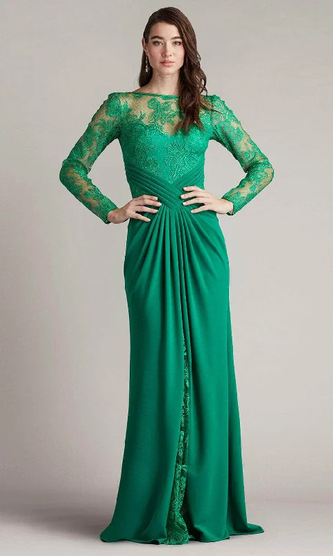 Fresh And Fashionable Tadashi Shoji CDV24342L - Embroidered Long Sleeve Evening Gown