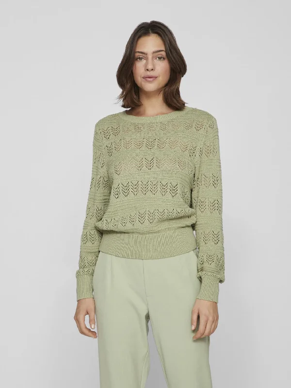 Fashion Classic Cathy Pointelle Knit Top (Swamp)