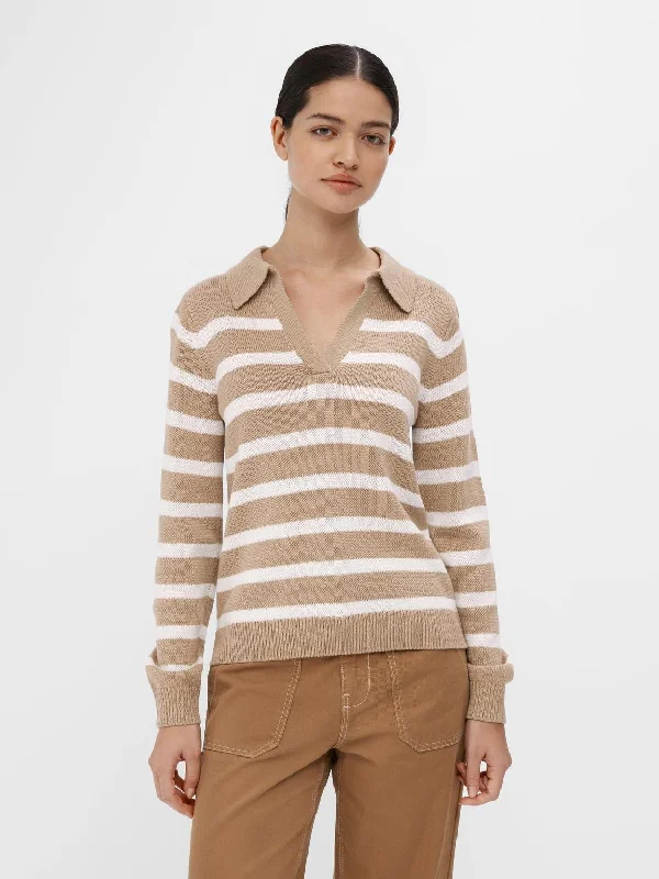 Simple And Comfortable OLIVA JUMPER (HUMUS/CLOUD DANCER)