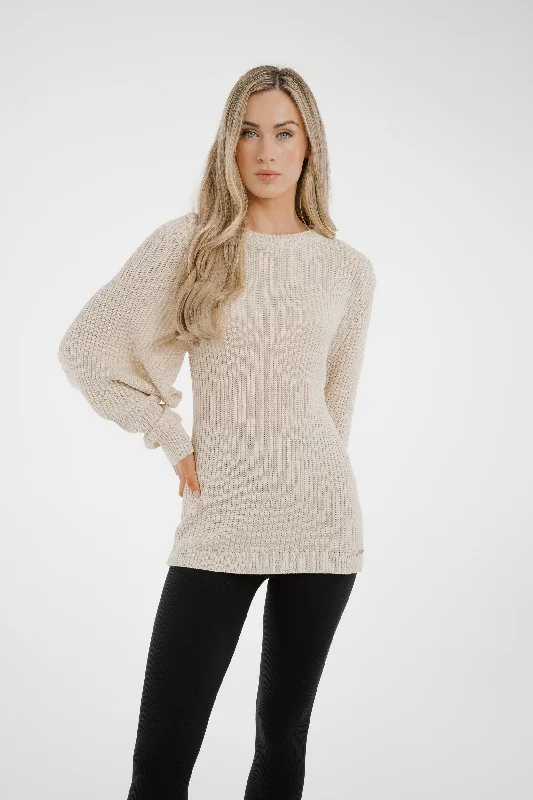 European And American Style Jasmine Open Sleeve Jumper In Cream