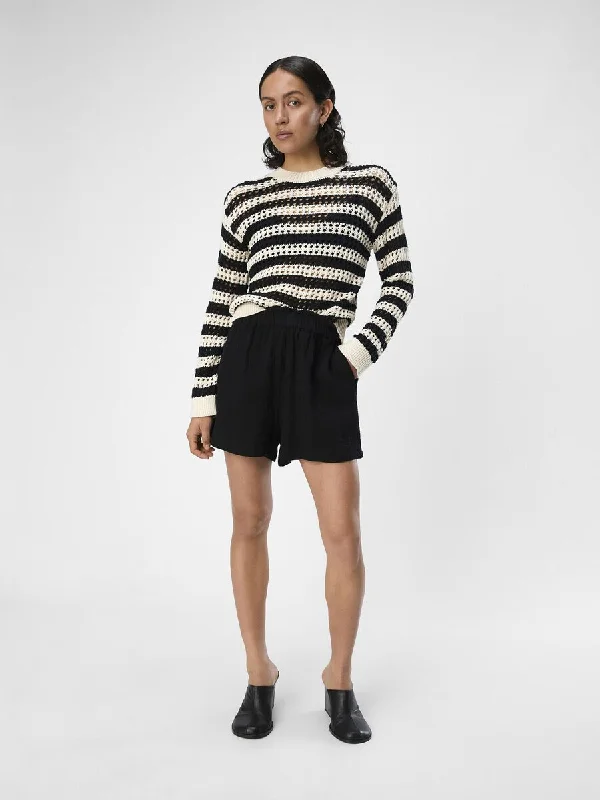 Basic Version Charlie Open Weave Jumper (Sandshell/ Black)