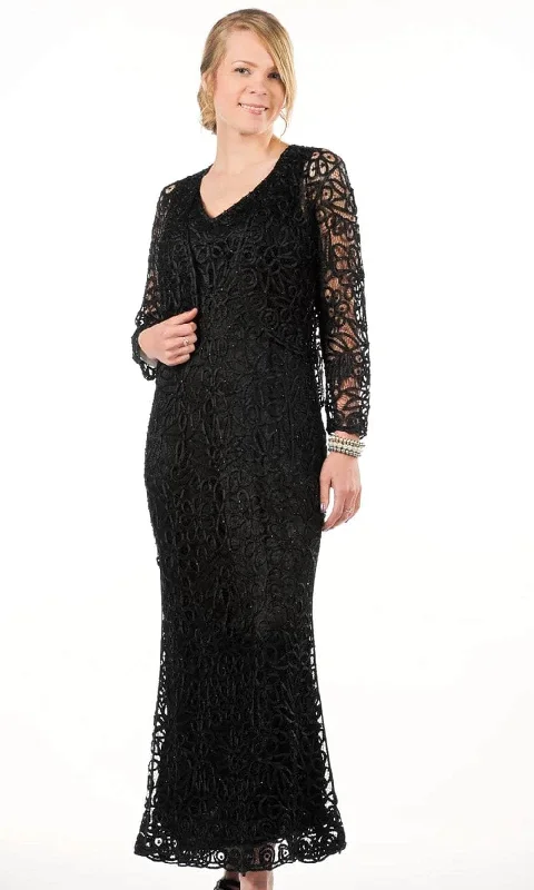 Urban Style Soulmates C702 - Lace V-Neck Mother Of The Bride Dress