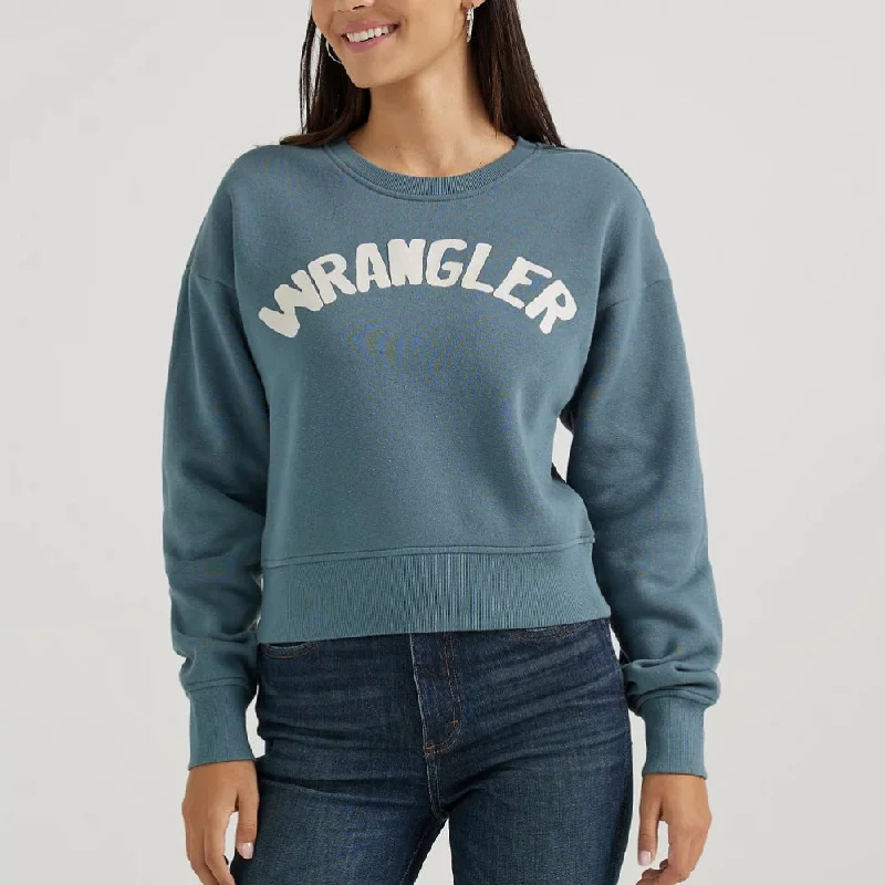 High Street Style Wrangler Womens Shabby Logo Sweatshirt - 112356685