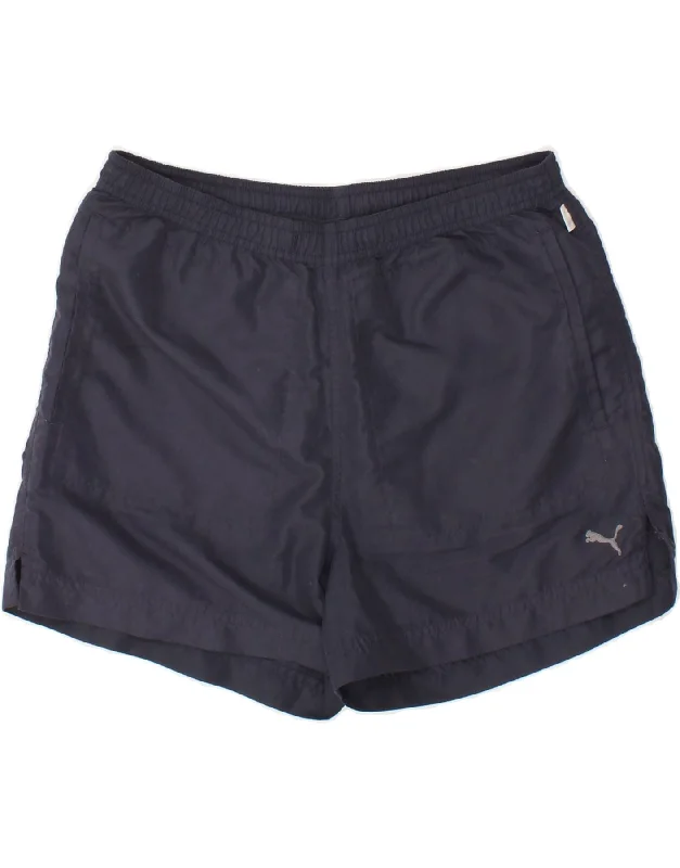 Must-have For Fashion PUMA Womens Sport Shorts UK 12 Medium Navy Blue Polyester