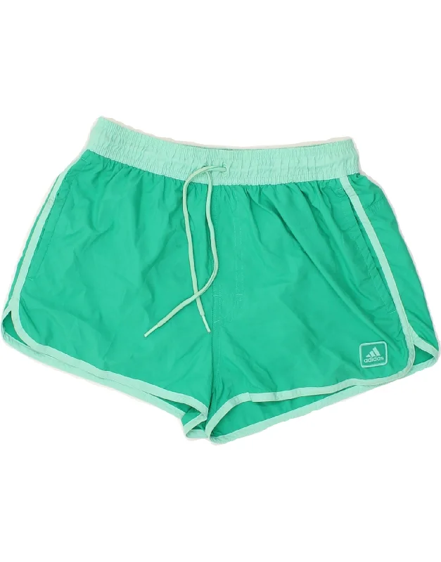 Avant-garde Design ADIDAS Womens Sport Shorts UK 10 Small Green Polyester