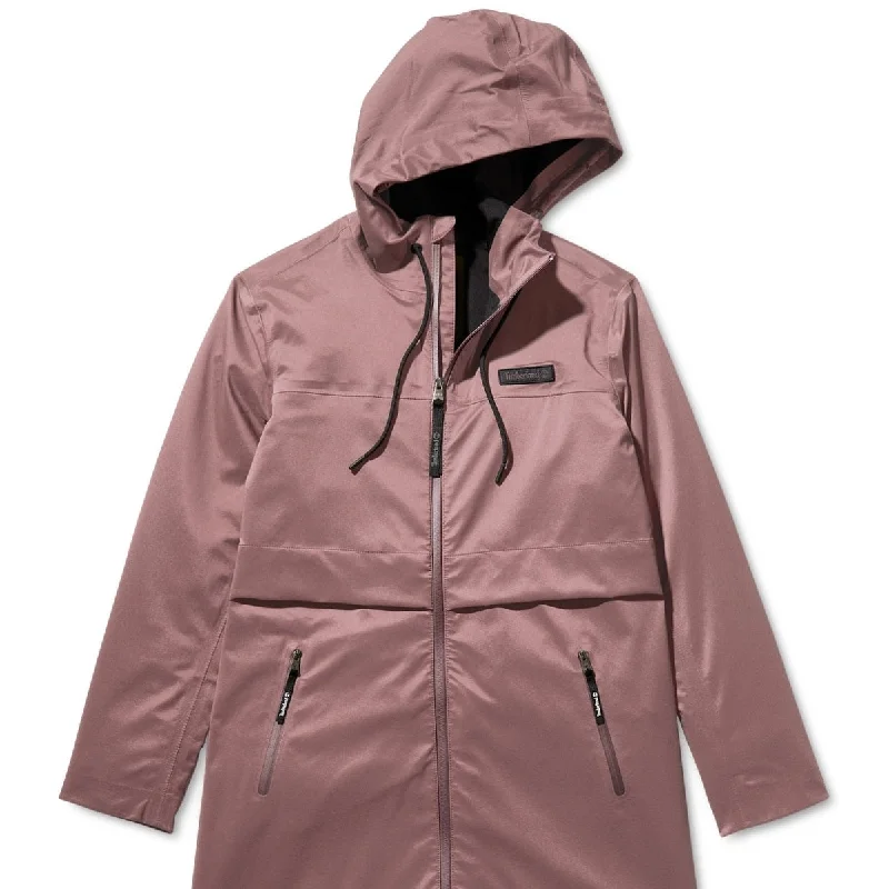 Multifunctional Style Timberland Women's Waterproof Mid Length Parka Purple Size Small