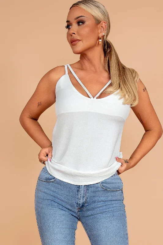 High Street Fashion Gretel White Cami Top