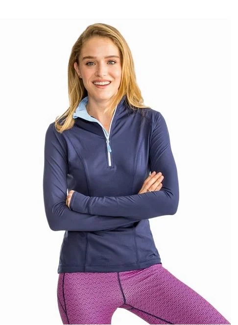 Sports And Leisure Southern Tide Womens Skipjack Athletic Quarter Zip Nautical Navy