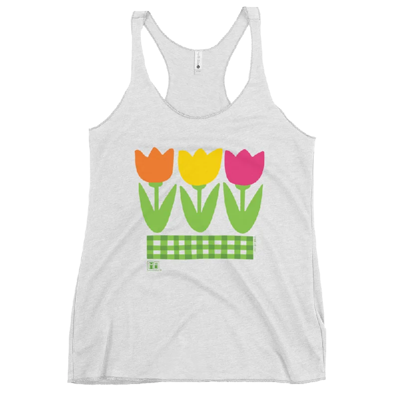 Fashion Innovation Triple Tulip Racerback Tank