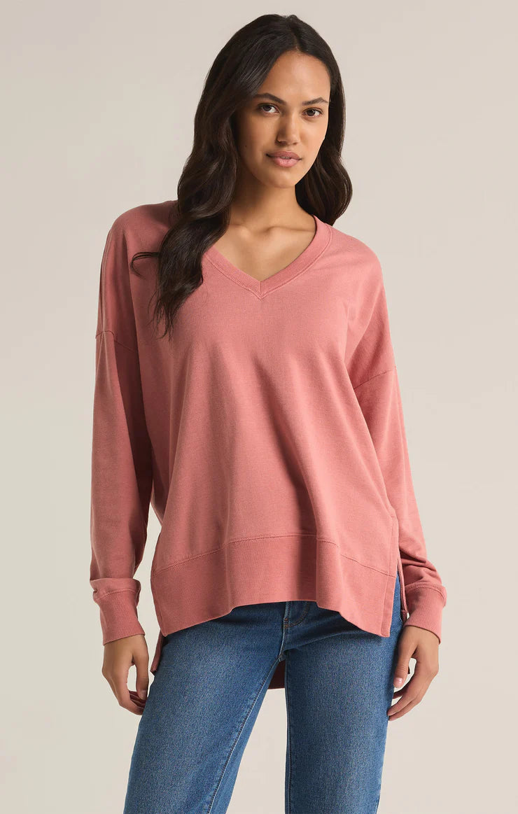 Fashion Style Z Supply Modern V-Neck Weekender Rosebud