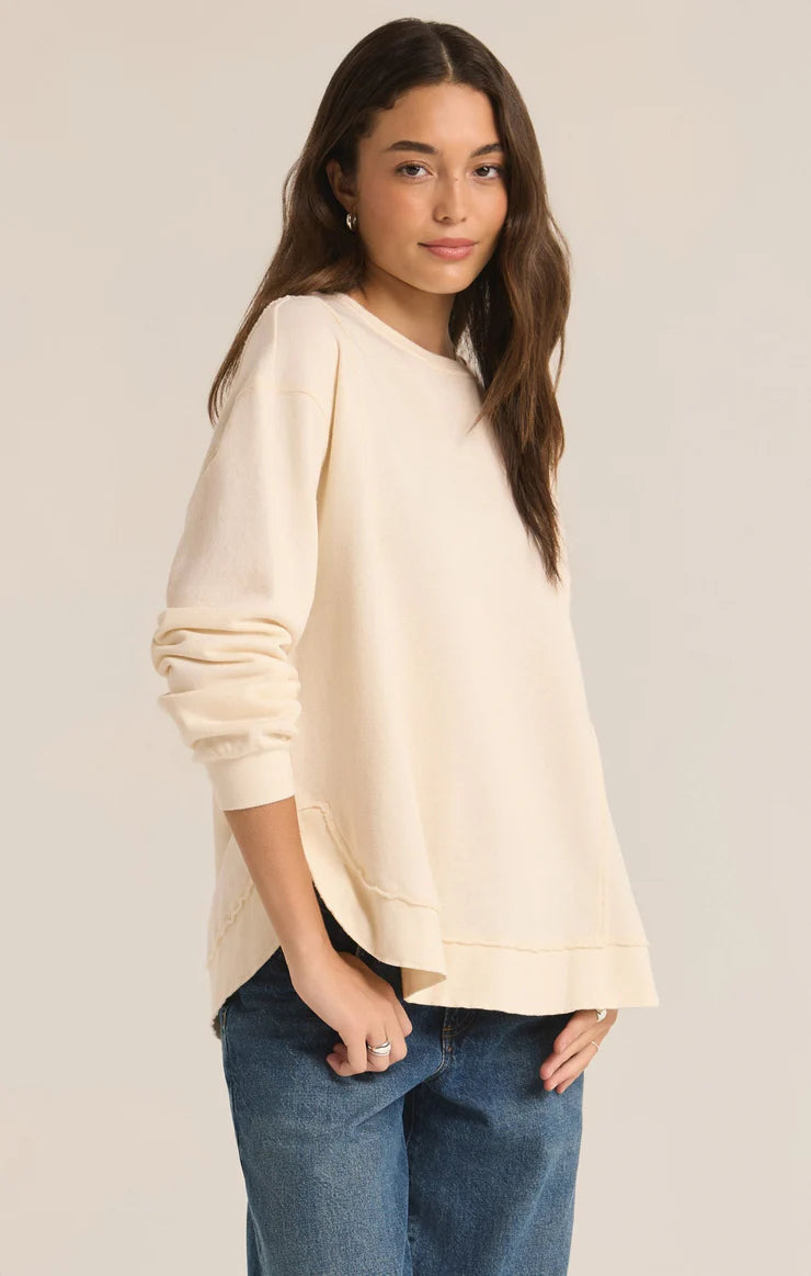 Fresh And Capable Z Supply Replay French Terry Sweatshirt Sea Salt