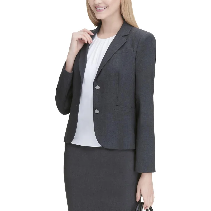 Retro Prints Calvin Klein Womens Heathered Lined Blazer