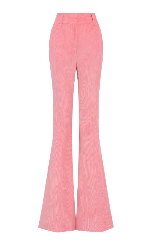 End Of The Year Ianthe Flare Pant in Rosa Sea Island Cotton Corduroy