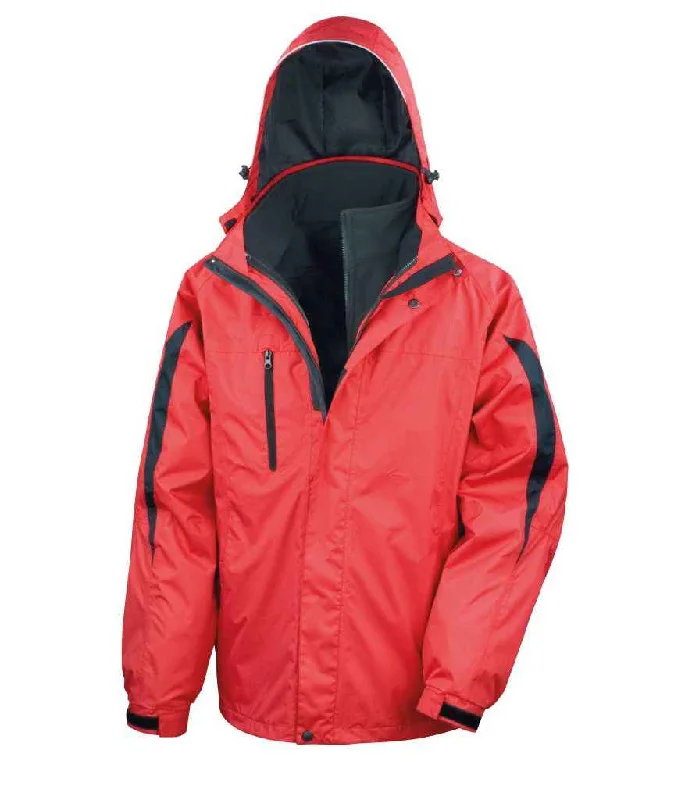 Fashion Style Result Journey 3-in-1 Jacket with Soft Shell Inner | Red/Black