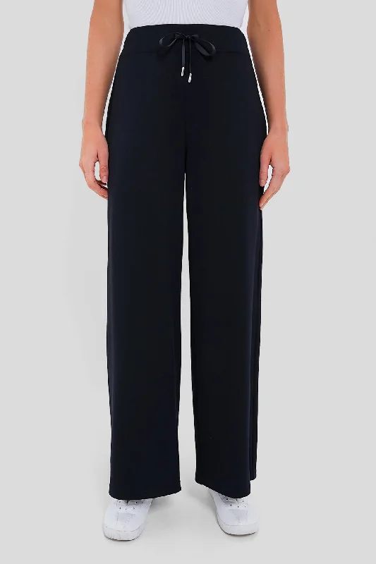 Minimal Style Black Wide Leg Finn Sweatpants