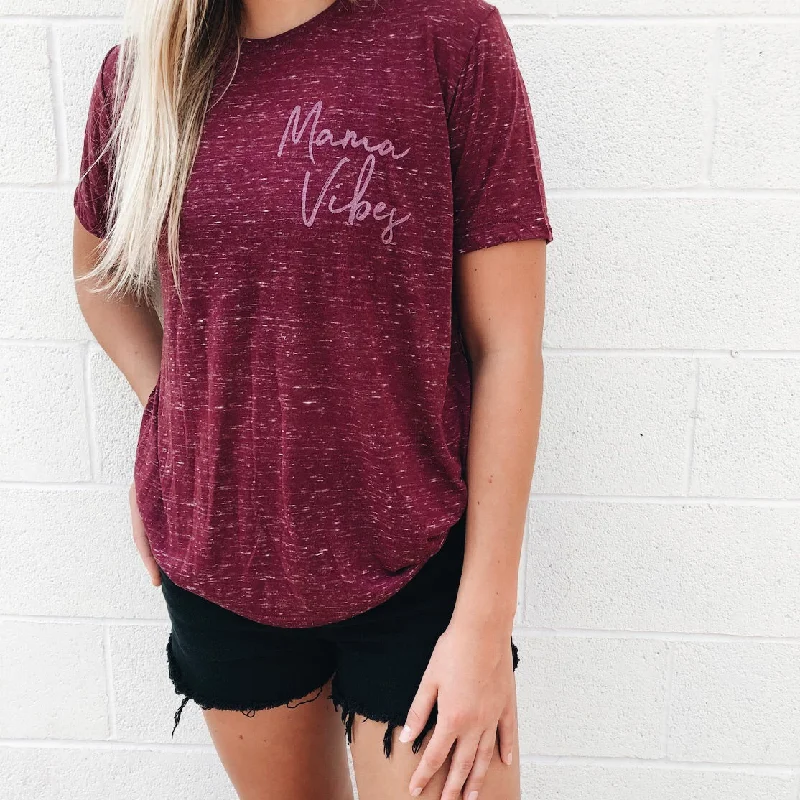 Double-sided Wear Mama Vibes • Maroon Marbled Crew