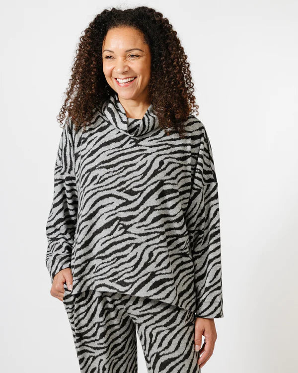 Refreshing Design Shannon Passero Shakira Pullover Zebra Print