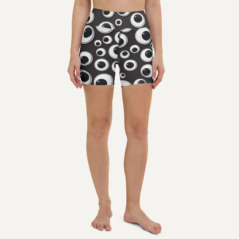 Exquisite Design Googly Eyes High-Waisted Shorts