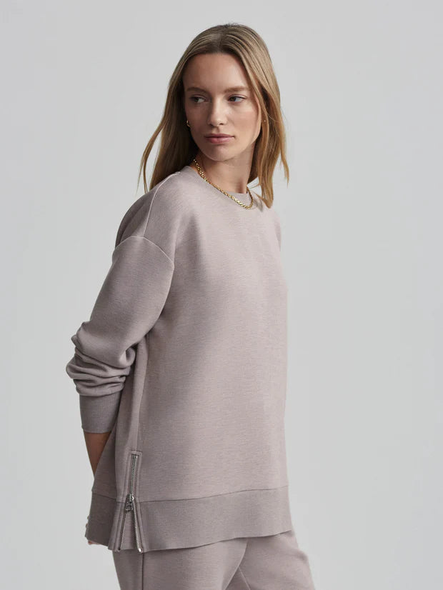 Fashionable In The Times Varley Gabriella Sweatshirt Taupe Marl