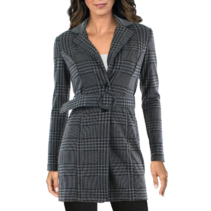 Elegant And Casual City Studios Womens Juniors Houndstooth Suit Separate Two-Button Blazer