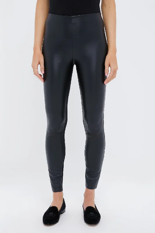 High Street Design Black Vegan Leather Jo Leggings