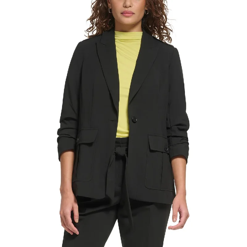 High-end Customization Calvin Klein Womens Work Casual One-Button Blazer