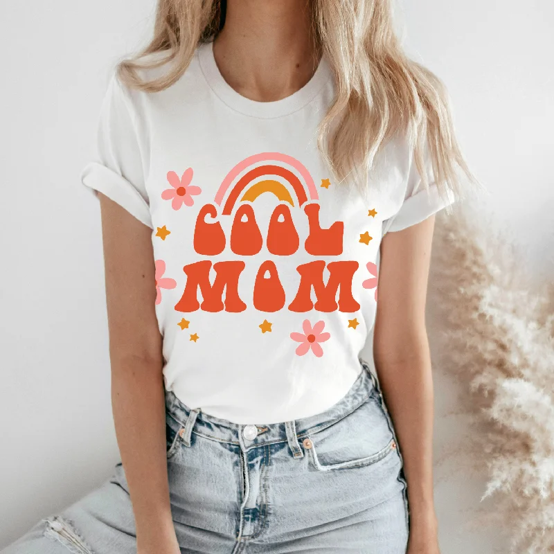 Fashion Innovation Cool Mom Rainbow • White Tee