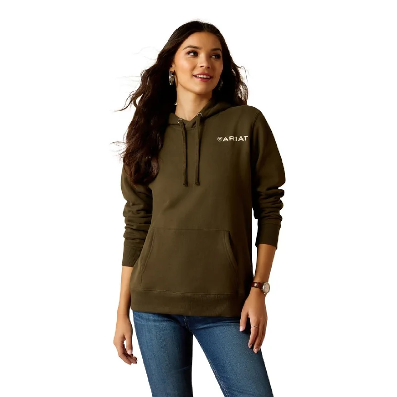 Fashionable In The Times Ariat Women's Stamp Hoodie, Relic Green