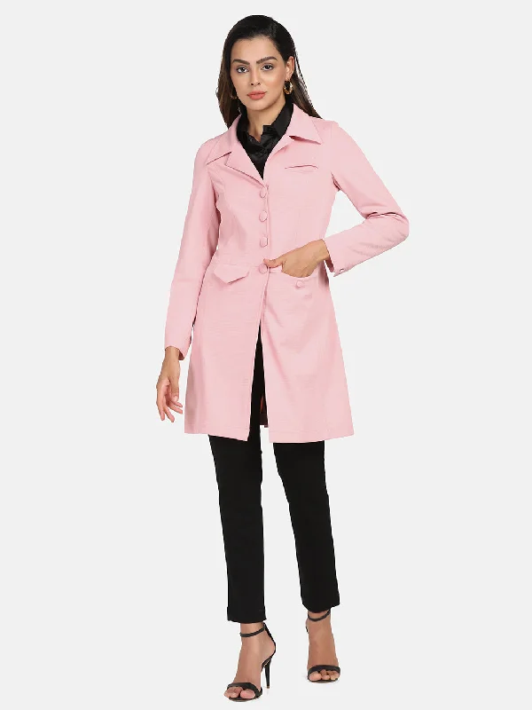 Lazy Home Longline Stretch jacket - Pink