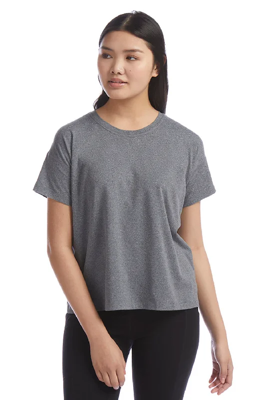 Perfect Tailoring Champion Womens Sport Soft Touch Short Sleeve Crewneck T-Shirt - Heather Grey