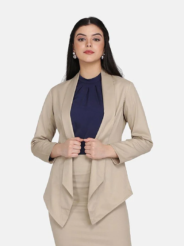 New Season Series Skirt Suit - Hazel Wood Beige