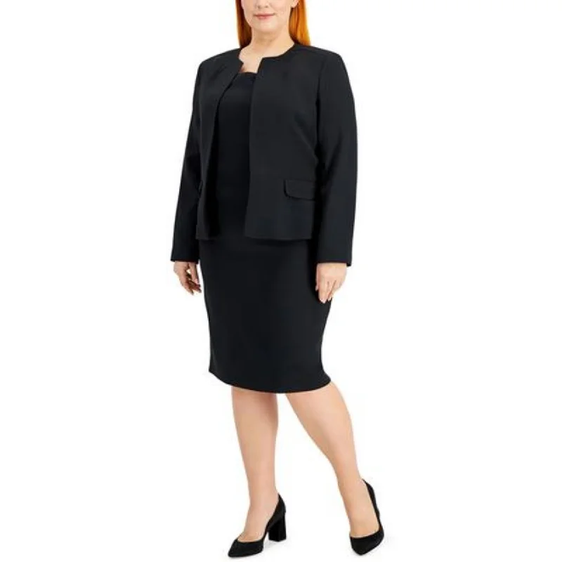 Sweet Style Le Suit Womens Plus Suit Separate Office Open-Front Blazer