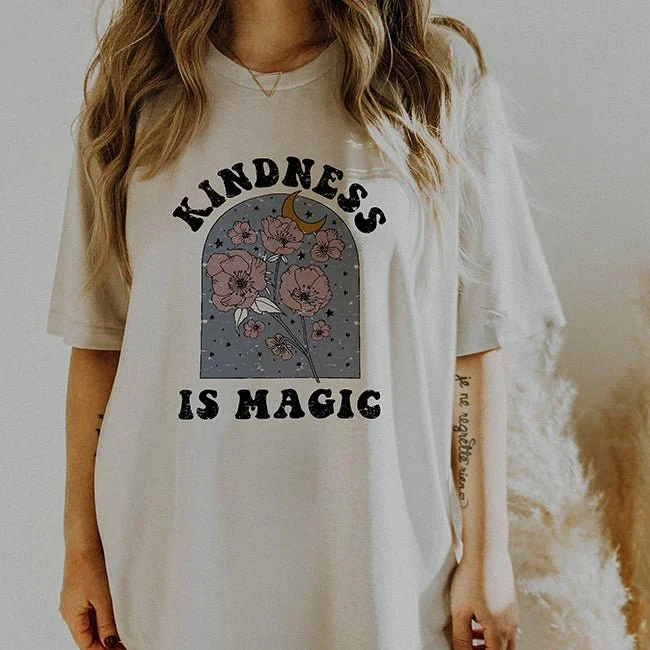 Elegant And Casual Kindness Is Magic Lightweight Tee