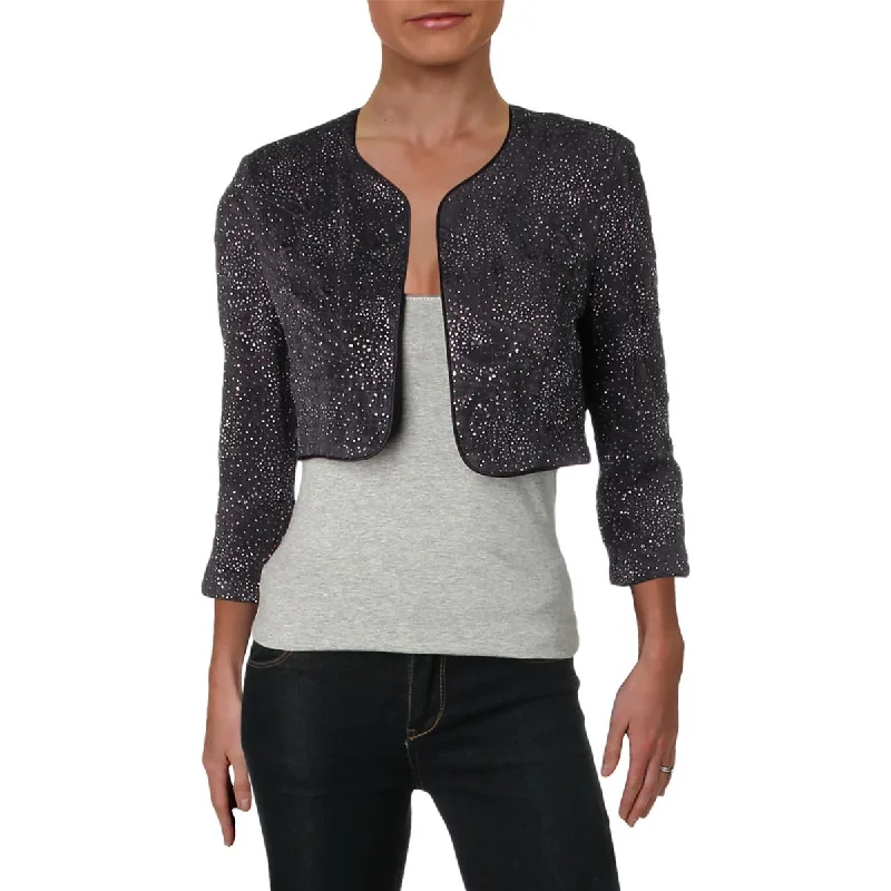 Fashionable Prints Alex Evenings Womens Knit Crop Bolero