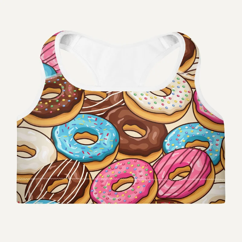 Fashion Classic Donut Party Padded Sports Bra