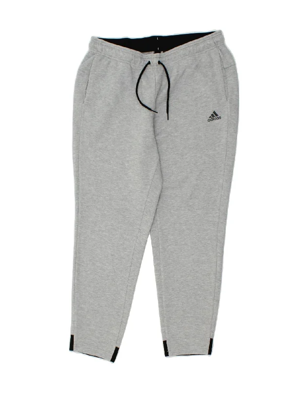 New Products ADIDAS Womens Tracksuit Trousers UK 16/18 Large Grey Cotton