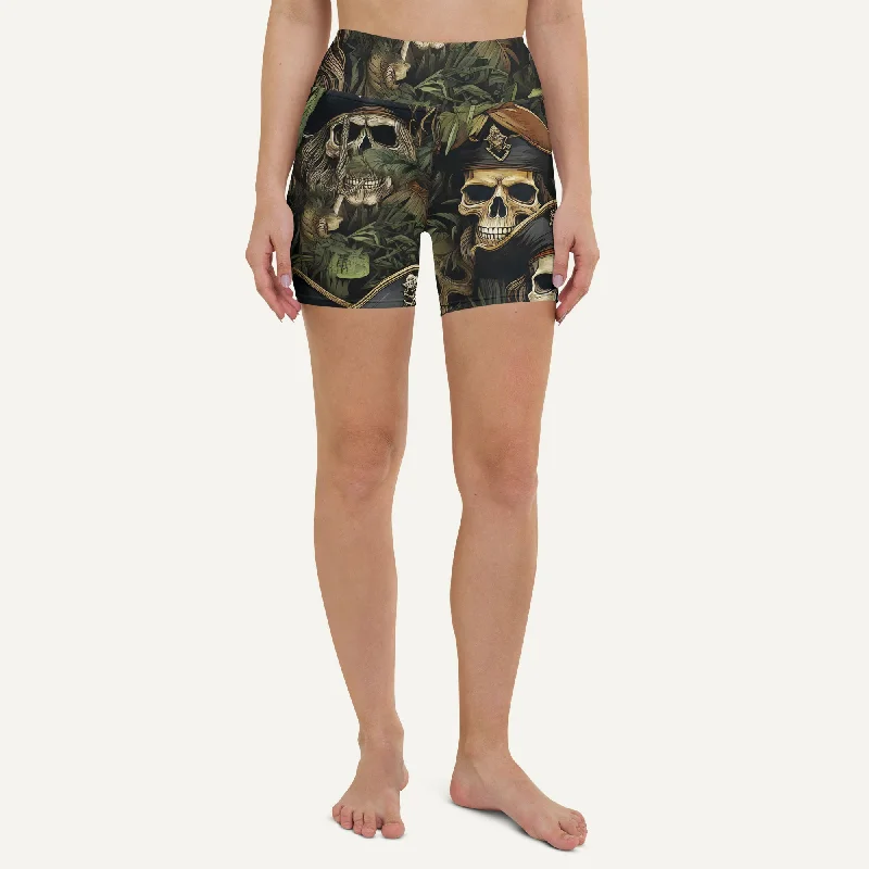 Avant-garde Design Pirate Skulls High-Waisted Shorts