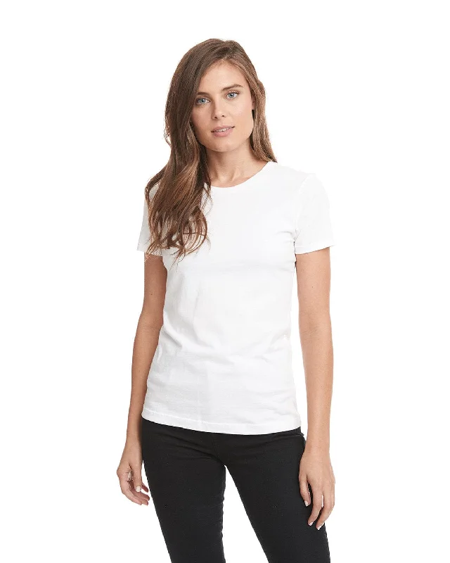 Fashionable Inner Wear Next Level Ladies Boyfriend Tee | White