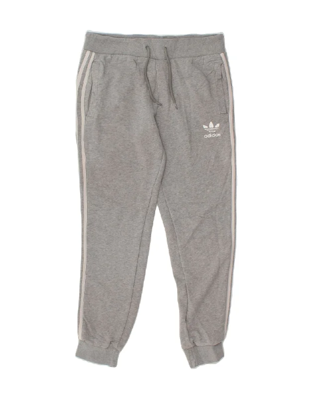 Youthful Vitality ADIDAS Womens Tracksuit Trousers Joggers UK 14 Medium Grey Cotton