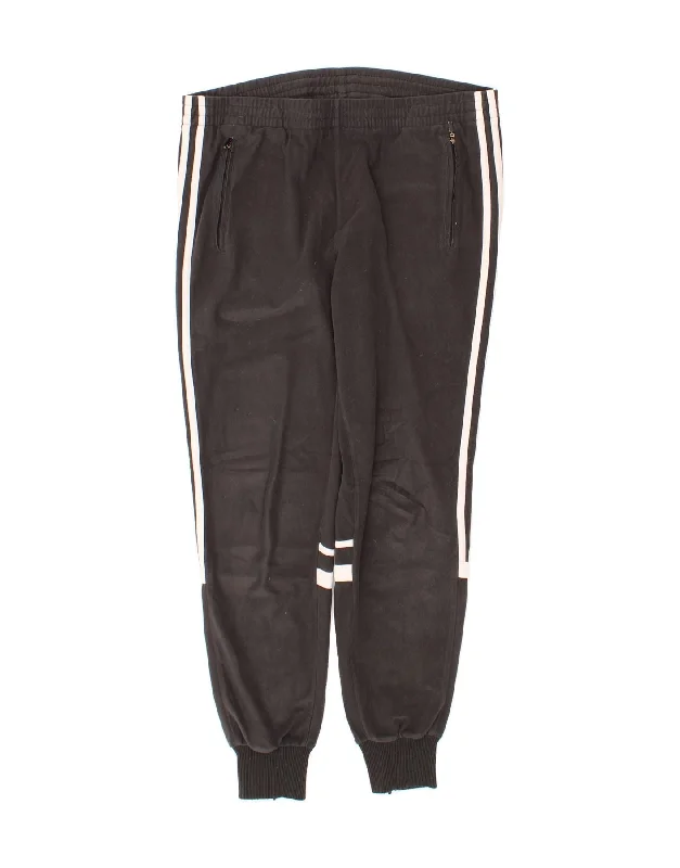 Printed Patterns ADIDAS Womens Tracksuit Trousers Joggers UK 14 Medium  Black Cotton