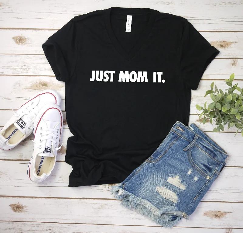 Celebrity Picks Just Mom It • Black V-Neck